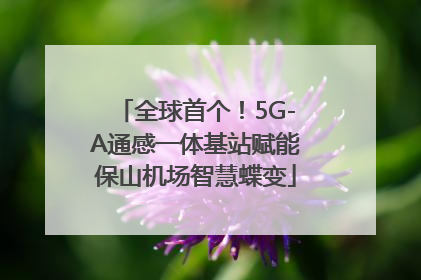 全球首个！5G-A通感一体基站赋能保山机场智慧蝶变