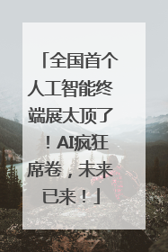 全国首个人工智能终端展太顶了！AI疯狂席卷，未来已来！