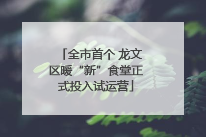 全市首个 龙文区暖“新”食堂正式投入试运营