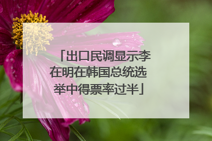 出口民调显示李在明在韩国总统选举中得票率过半