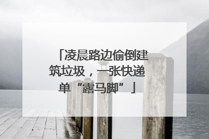 凌晨路边偷倒建筑垃圾，一张快递单“露马脚”