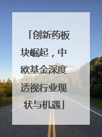 创新药板块崛起，中欧基金深度透视行业现状与机遇