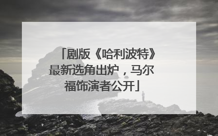 剧版《哈利波特》最新选角出炉，马尔福饰演者公开