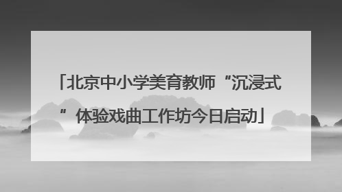 北京中小学美育教师“沉浸式”体验戏曲工作坊今日启动