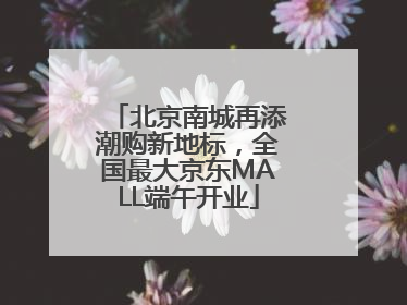 北京南城再添潮购新地标，全国最大京东MALL端午开业