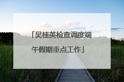 吴桂英检查调度端午假期重点工作