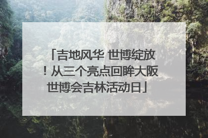 吉地风华 世博绽放！从三个亮点回眸大阪世博会吉林活动日