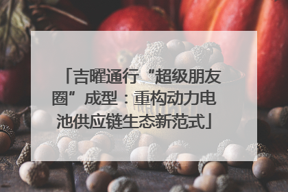 吉曜通行“超级朋友圈”成型：重构动力电池供应链生态新范式