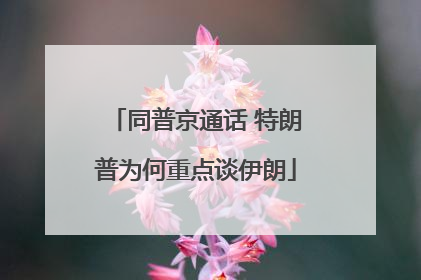 同普京通话 特朗普为何重点谈伊朗