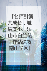 名师引领共成长，峨眉实小、乐山市白兰花工作站送教南山学区