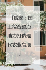咸安：国土综合整治助力打造现代农业高地