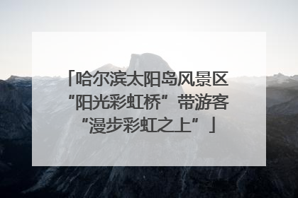 哈尔滨太阳岛风景区“阳光彩虹桥”带游客“漫步彩虹之上”