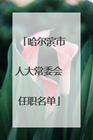 哈尔滨市人大常委会任职名单