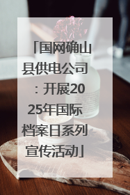 国网确山县供电公司：开展2025年国际档案日系列宣传活动