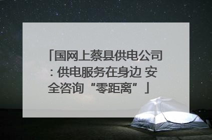 国网上蔡县供电公司：供电服务在身边 安全咨询“零距离”