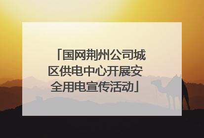 国网荆州公司城区供电中心开展安全用电宣传活动