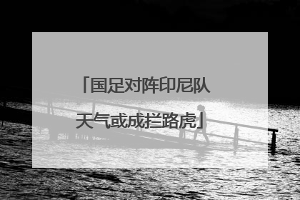 国足对阵印尼队 天气或成拦路虎