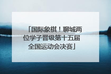 国际象棋！聊城两位学子晋级第十五届全国运动会决赛