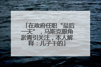 在政府任职“最后一天”，马斯克眼角淤青引关注，本人解释：儿子干的