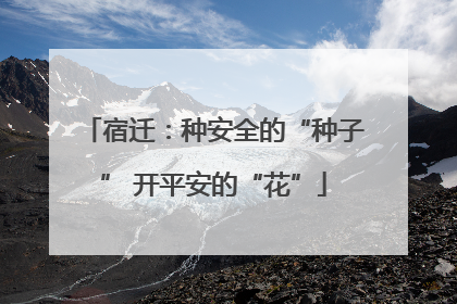 宿迁：种安全的“种子” 开平安的“花”