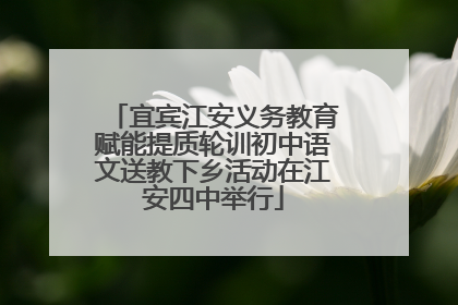 宜宾江安义务教育赋能提质轮训初中语文送教下乡活动在江安四中举行