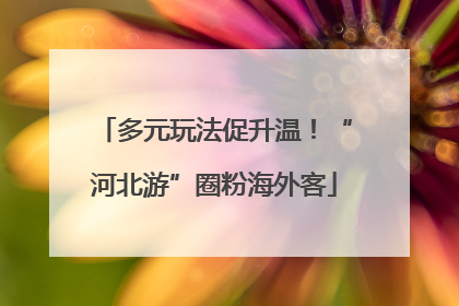 多元玩法促升温！“河北游”圈粉海外客