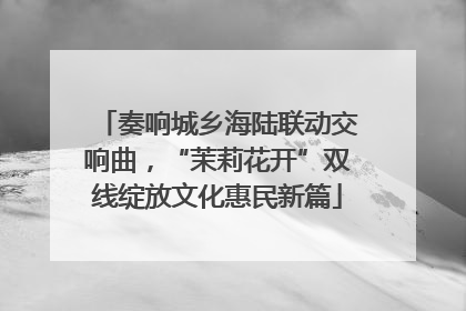 奏响城乡海陆联动交响曲，“茉莉花开”双线绽放文化惠民新篇