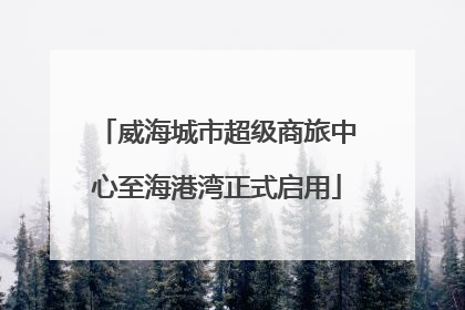 威海城市超级商旅中心至海港湾正式启用