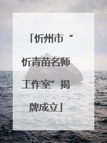 忻州市“忻青苗名师工作室”揭牌成立