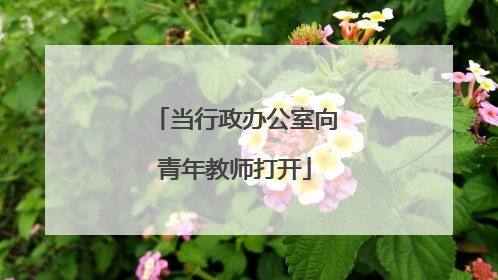 当行政办公室向青年教师打开