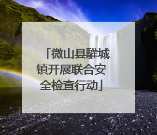微山县驩城镇开展联合安全检查行动