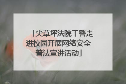 尖草坪法院干警走进校园开展网络安全普法宣讲活动