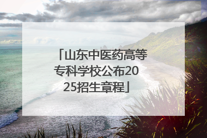 山东中医药高等专科学校公布2025招生章程