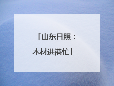 山东日照：木材进港忙