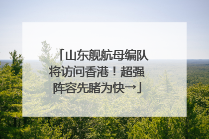 山东舰航母编队将访问香港！超强阵容先睹为快→