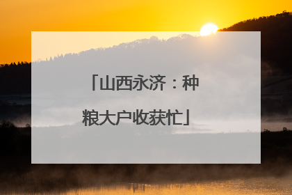 山西永济：种粮大户收获忙