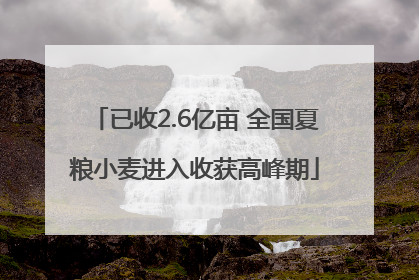 已收2.6亿亩 全国夏粮小麦进入收获高峰期