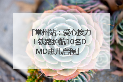 常州站：爱心接力！铁路护航10名DMD患儿启程