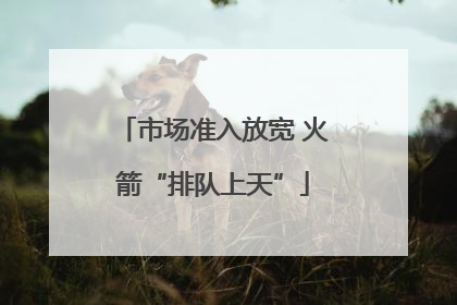 市场准入放宽 火箭“排队上天”