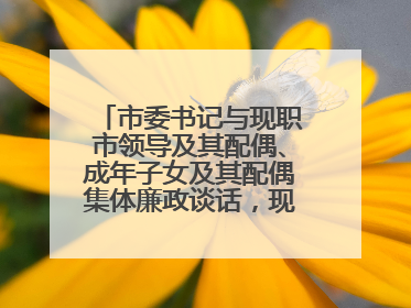 市委书记与现职市领导及其配偶、成年子女及其配偶集体廉政谈话，现场签承诺书