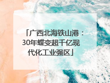 广西北海铁山港：30年蝶变超千亿现代化工业强区