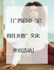 广西启动“记得住乡愁”文化外宣活动