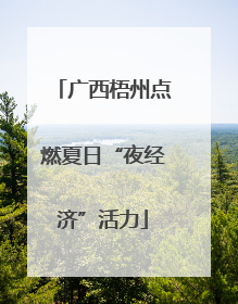 广西梧州点燃夏日“夜经济”活力