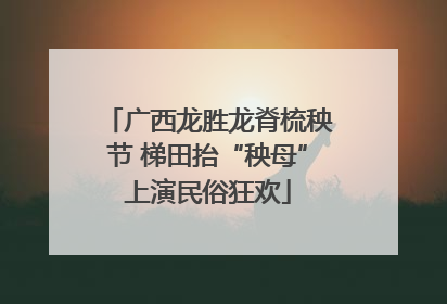 广西龙胜龙脊梳秧节 梯田抬“秧母”上演民俗狂欢