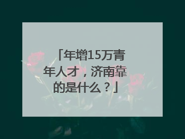 年增15万青年人才，济南靠的是什么？