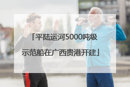 平陆运河5000吨级示范船在广西贵港开建