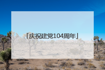 庆祝建党104周年
