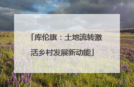 库伦旗：土地流转激活乡村发展新动能