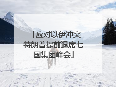 应对以伊冲突 特朗普提前退席七国集团峰会