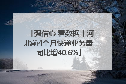 强信心 看数据丨河北前4个月快递业务量同比增40.6%